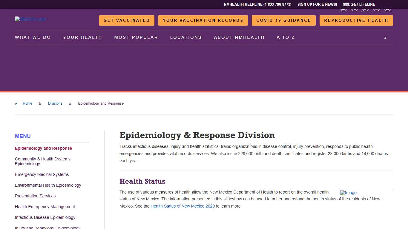Epidemiology and Response